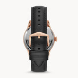 Fossil Townsman Automatic Black Dial Black Leather Strap Watch for Men - ME3170 Buy Now By Fossil