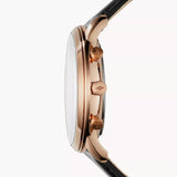 Fossil Neutra Chronograph Black Dial Black Leather Strap Watch for Men - FS5381 Buy Now By Fossil