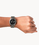 Fossil Machine Chronograph Black Dial Grey Steel Strap Watch for Men - FS4774 Buy Now By Fossil