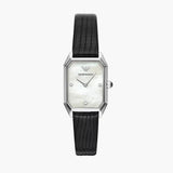 Emporio Armani Gioia Analog Mother of Pearl Dial Black Leather Strap Watch For Women - AR11148 Buy Now By Emporio Armani