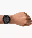 Fossil Bronson Chronograph Black Dial Black Steel Strap Watch for Men - FS5712 Buy Now By Fossil
