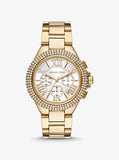 Michael Kors Camille Silver Diamonds Dial Gold Steel Strap Watch for Women - MK5756 Buy Now By Michael Kors