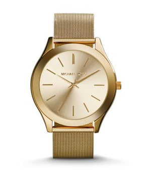 Michael Kors Slim Runway Champagne Dial Gold Mesh Bracelet Watch for Women - MK3282 Buy Now By Michael Kors