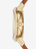 Michael Kors Whitley Quartz Gold Dial Brown Leather Strap Watch For Women - MK2428 Buy Now By Michael Kors