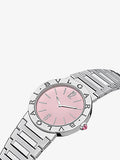 Bvlgari Bvlgari Bvlgari Quartz Pink Dial Silver Steel Strap Watch for Women - BVLGARI103711 Buy Now By Bvlgari