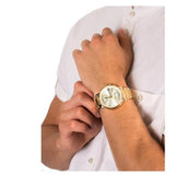 Tommy Hilfiger Daniel White Dial Gold Steel Strap Watch for Men - 1710415 Buy Now By Tommy Hilfiger