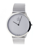 Calvin Klein Minimal White Dial Silver Mesh Bracelet Watch for Men - K3M2112Y Buy Now By Calvin Klein