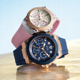 Guess Zena Blue Dial Blue Silicone Strap Watch For Women - W1094L2