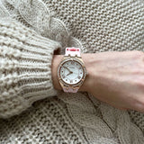 Guess Cosmo Diamonds Silver Dial Pink Silicone Strap Watch for Women - GW0034L3 Buy Now By Guess