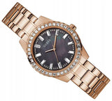 Guess Sparkler Diamonds Black Dial Rose Gold Steel Strap Watch for Women - GW0111L3 Buy Now By Guess