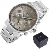 Tommy Hilfiger Chronograph Grey Dial Silver Steel Strap Watch for Men - 1710382 Buy Now By Tommy Hilfiger