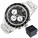 Tommy Hilfiger Luke Quartz Black Dial Silver Steel Strap Watch for Men - 1791120 Buy Now By Tommy Hilfiger