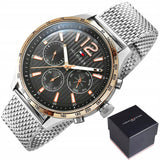 Tommy Hilfiger Gavin Chronograph Quartz Grey Dial Silver Mesh Bracelet Watch for Men - 1791466 Buy Now By Tommy Hilfiger