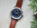 Versace Casual Chronograph Blue Dial Brown Leather Strap Watch for Men - VERG002-18 Buy Now By Versace