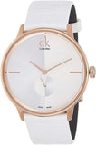 Calvin Klein Accent White Dial White Leather Strap Watch for Men - K2Y2X6KW Buy Now By Calvin Klein