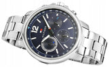 Tommy Hilfiger London Chronograph Quartz Blue Dial Silver Steel Strap Watch for Men - 1791534 Buy Now By Tommy Hilfiger