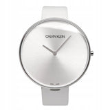 Calvin Klein Full Moon White Dial White Leather Strap Watch for Women - K8Y231L6 Buy Now By Calvin Klein