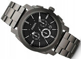 Fossil Machine Chronograph Black Dial Grey Steel Strap Watch for Men - FS4662 Buy Now By Fossil