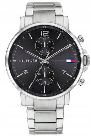 Tommy Hilfiger Daniel Black Dial Silver Steel Strap Watch for Men - 1710413 Buy Now By Tommy Hilfiger