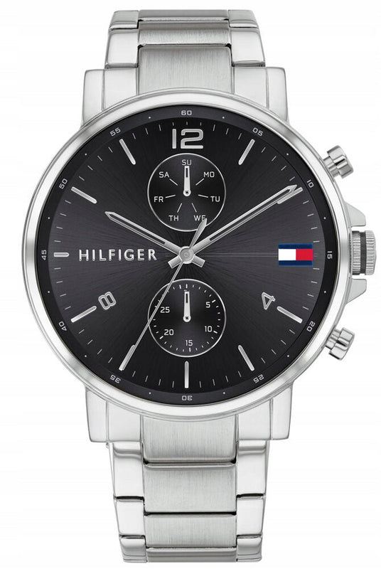 Tommy Hilfiger Daniel Black Dial Silver Steel Strap Watch for Men - 1710413 Buy Now By Tommy Hilfiger