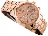 Guess Mini Sunrise Chronograph Quartz Rose Gold Dial Rose Gold Steel Strap Watch For Women - W0448L3 Buy Now By Guess