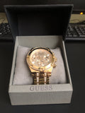Guess Continental Diamonds Gold Dial Gold Steel Strap Watch for Men - GW0261G2 Buy Now By Guess