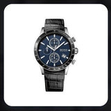 Hugo Boss Rafale Chronograph Quartz Blue Dial Black Leather Strap Watch For Men - HB1513391 Buy Now By Hugo Boss