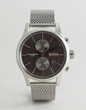 Hugo Boss Jet Chronograph Grey Dial Silver Mesh Bracelet Watch for Men - 1513440 Buy Now By Hugo Boss
