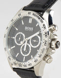 Hugo Boss Ikon Black Dial Black Leather Strap Watch for Men - 1513178 Buy Now By Hugo Boss