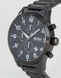 Hugo Boss Chronograph Black Dial Black Steel Strap Watch for Men - 1513180 Buy Now By Hugo Boss