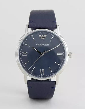 Emporio Armani Kappa Quartz Blue Dial Blue Leather Strap Watch For Women - AR11012 Buy Now By Emporio Armani