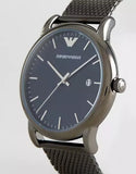 Emporio Armani Luigi Quartz Blue Dial Grey Mesh Bracelet Watch For Men - AR11053 Buy Now By Emporio Armani