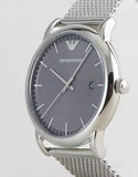 Emporio Armani Luigi Quartz Grey Dial Silver Mesh Bracelet Watch For Men - AR11069 Buy Now By Emporio Armani