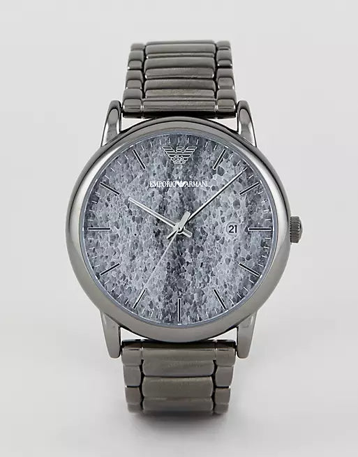 Emporio Armani Luigi Analog Grey Dial Grey Steel Strap Watch For Men - AR11155 Buy Now By Emporio Armani