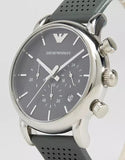 Emporio Armani Luigi Chronograph Quartz Grey Dial Grey Leather Strap Watch For Men - AR1735 Buy Now By Emporio Armani