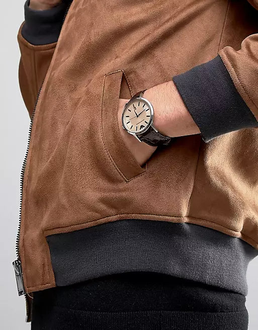 Emporio Armani Classic Quartz Brown Dial Brown Leather Strap Watch For Men - AR2427 Buy Now By Emporio Armani