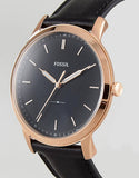 Fossil The Minimalist Black Dial Black Leather Strap Watch for Men - FS5376 Buy Now By Fossil