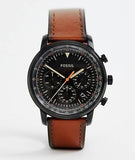 Fossil Goodwin Luggage Chronograph Black Dial Brown Leather Strap Watch for Men - FS5501 Buy Now By Fossil