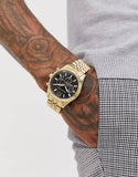 Michael Kors Lexington Chronograph Black Dial Gold Steel Strap Watch for Men - MK8286 Buy Now By Michael Kors
