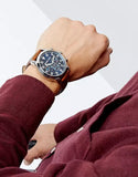 Michael Kors Gage Chronograph Blue Dial Brown Leather Strap Watch For Men - MK8362 Buy Now By Michael Kors