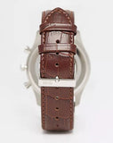 Hugo Boss Ambassador Chronograph Silver Dial Brown Leather Strap Watch For Men - HB1513195 Buy Now By Hugo Boss