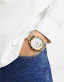 Tommy Hilfiger Kane White Dial Gold Mesh Bracelet Watch for Men - 1710403 Buy Now By Tommy Hilfiger