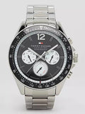 Tommy Hilfiger Luke Quartz Black Dial Silver Steel Strap Watch for Men - 1791120 Buy Now By Tommy Hilfiger