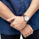 Tommy Hilfiger Oliver Chronograph White Dial Brown Leather Strap Watch for Men - 1791306 Buy Now By Tommy Hilfiger