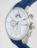 Tommy Hilfiger Decker Quartz White Dial Blue Rubber Strap Watch for Men - 1791349 Buy Now By Tommy Hilfiger