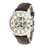 Fossil Grant Automatic White Dial Brown Leather Strap Watch for Men - ME3027 Buy Now By Fossil