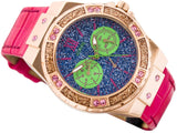 Guess Limelight Quartz Multicolor Dial Red Leather Strap Watch For Women - W0775L4 Buy Now By Guess