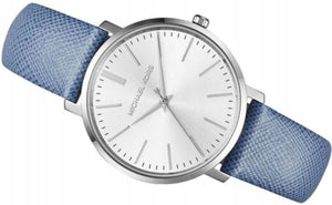 Michael Kors Jaryn Quartz Silver Dial Blue Leather Strap Watch For Women - MK2495 Buy Now By Michael Kors
