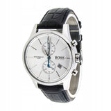 Hugo Boss Jet Silver Dial Black Leather Strap Watch for Men - 1513282 Buy Now By Hugo Boss
