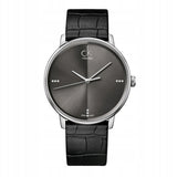 Calvin Klein Grey Dial Black Leather Strap Watch for Women - K2Y2Y1CU Buy Now By Calvin Klein